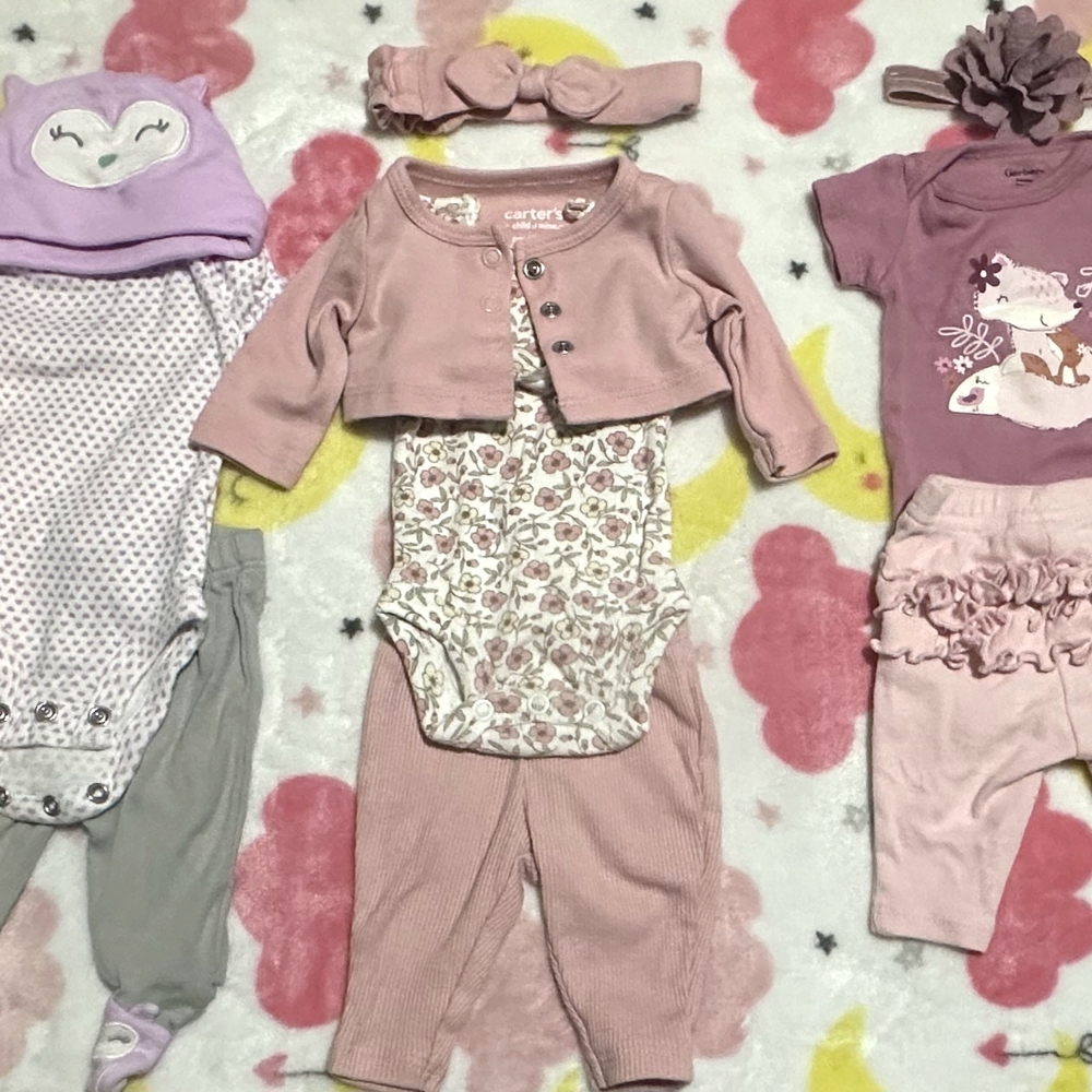 Pink Preemie Baby Outfits